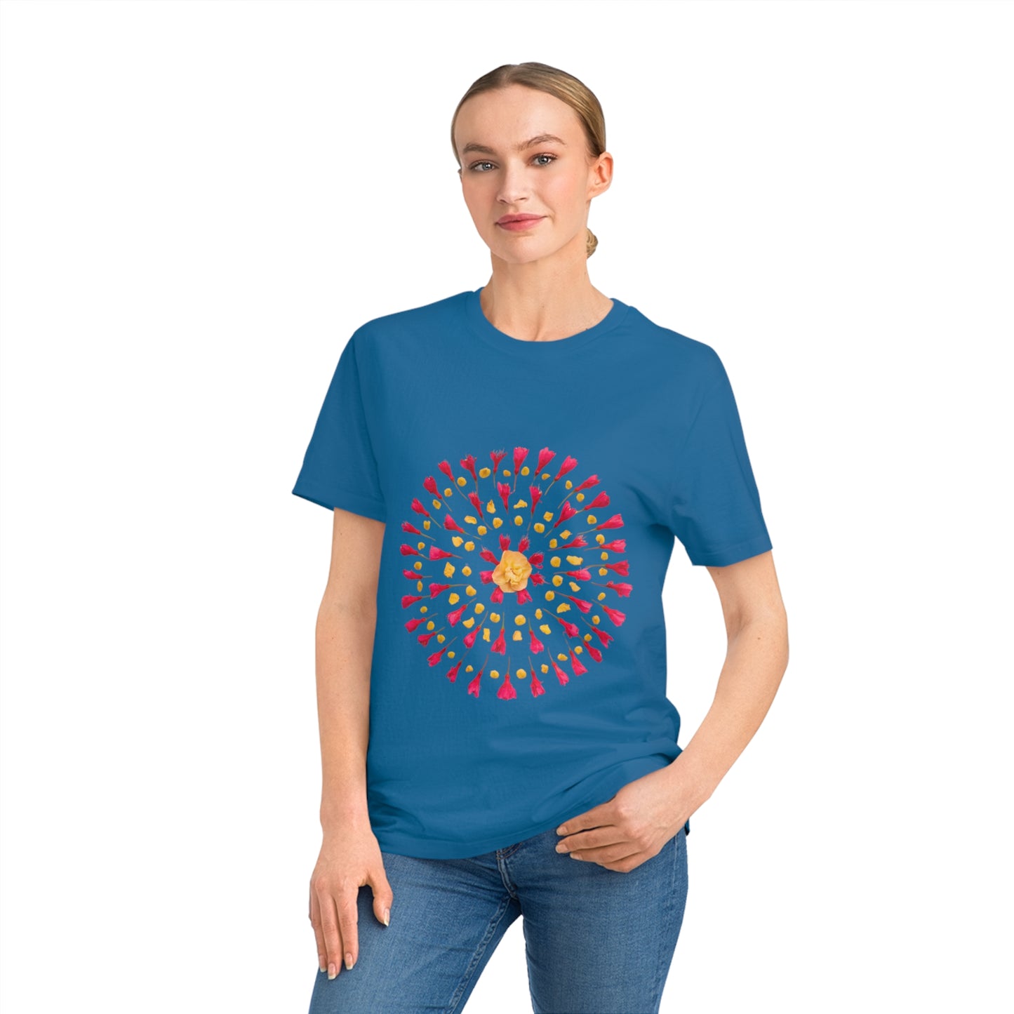 Unisex Mandala T-Shirt (Cherry Blossoms)