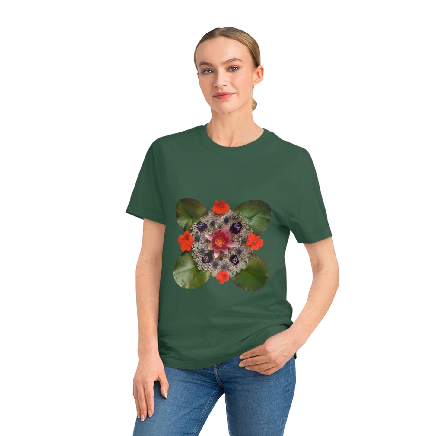 Unisex Mandala T-Shirt (Water Lily)