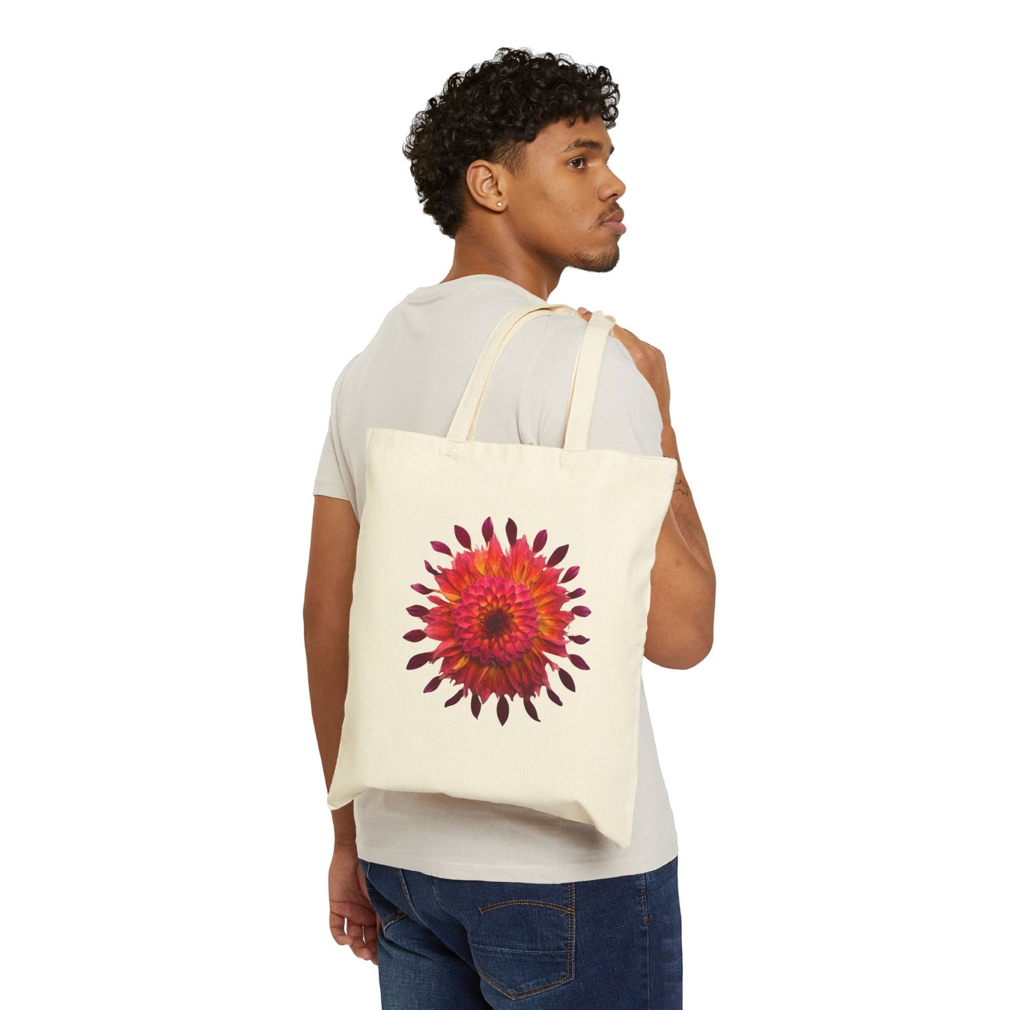 Canvas Tote Bag (Dahlia Extravaganza)