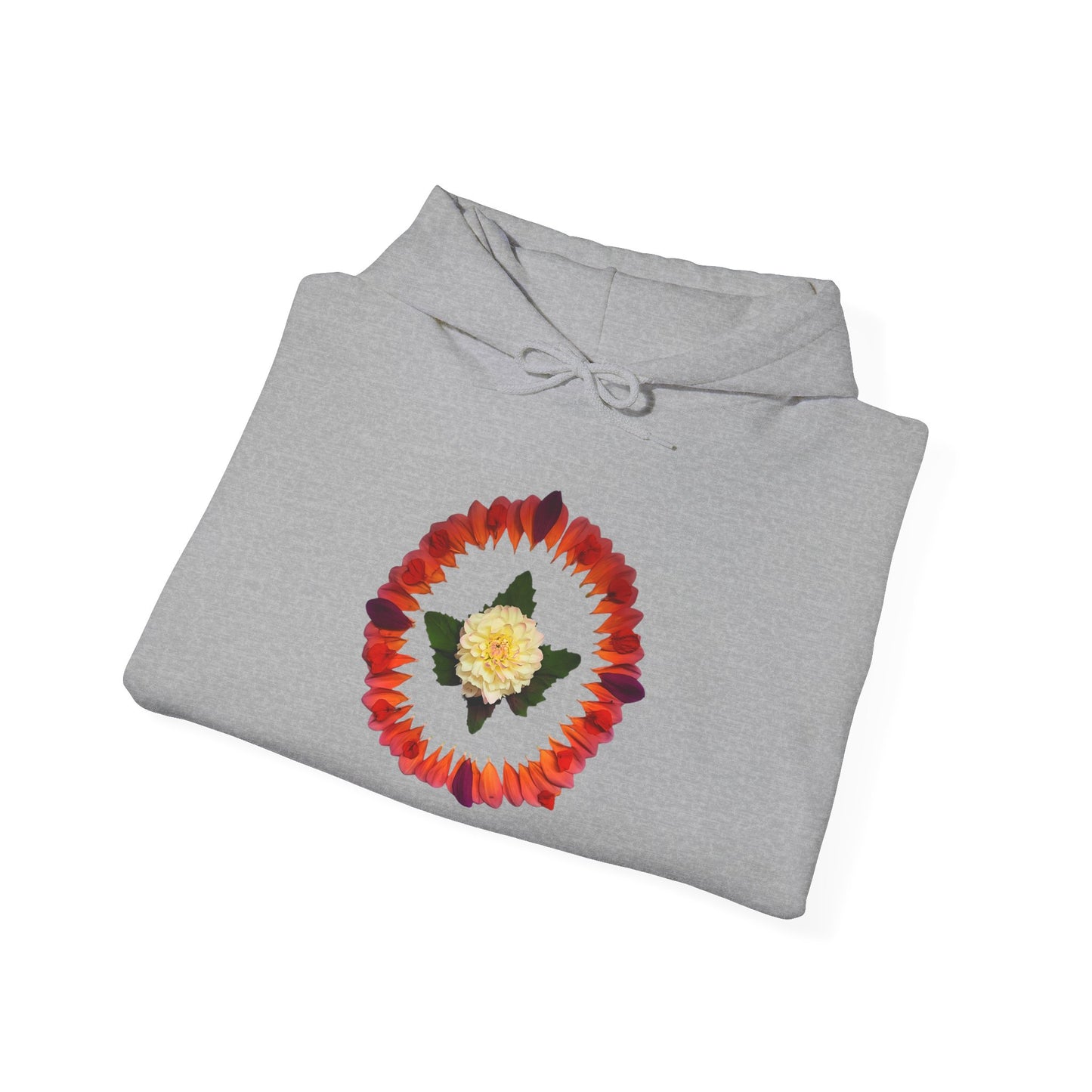 Ethically Grown Cotton Hoody (Summer Dahlias)