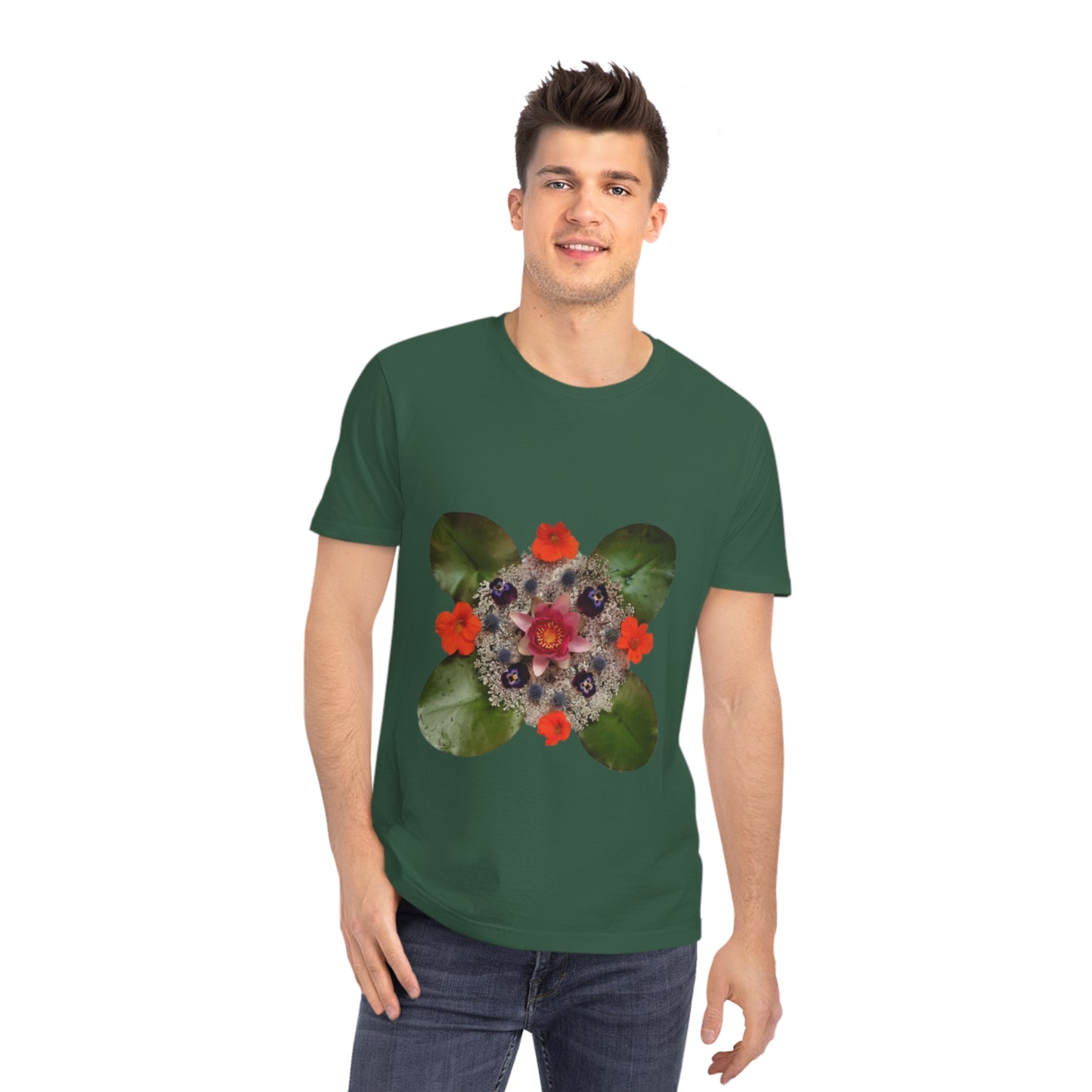 Unisex Mandala T-Shirt (Water Lily)