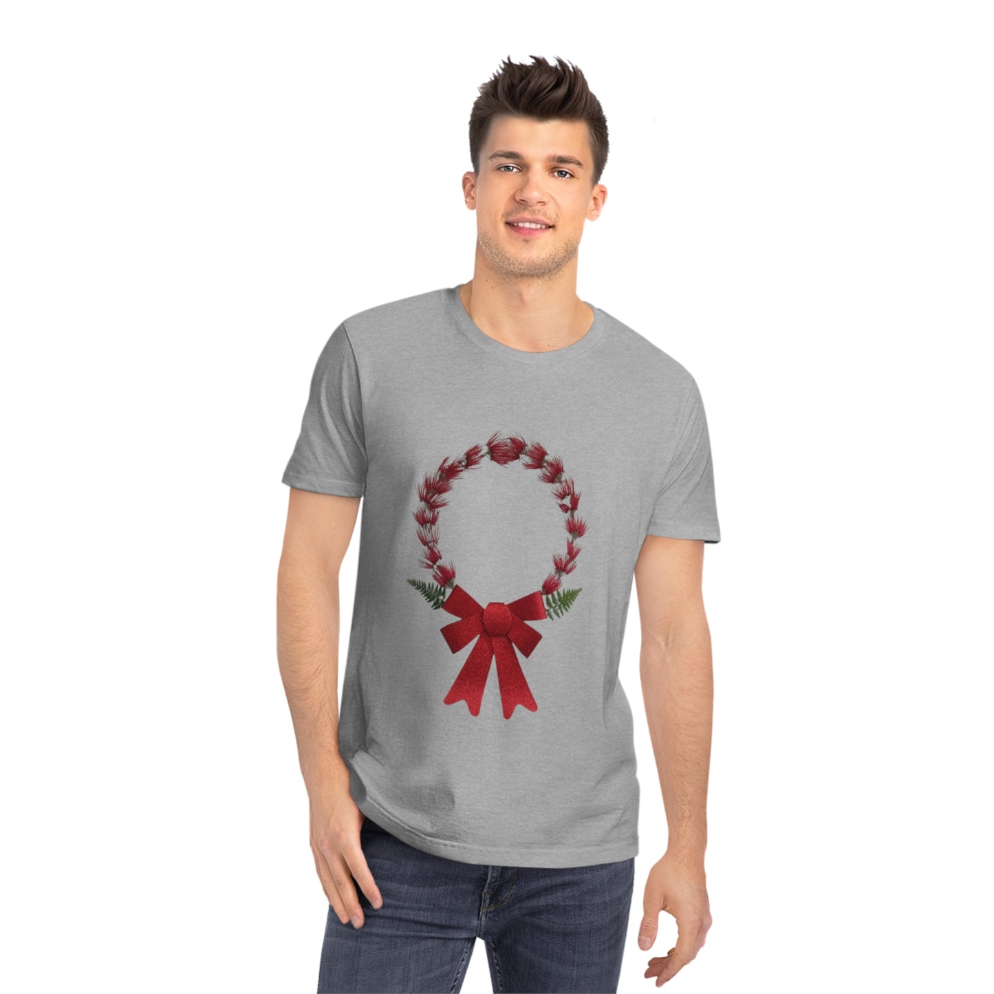 Unisex Mandala T-Shirt (Christmas Wreath)