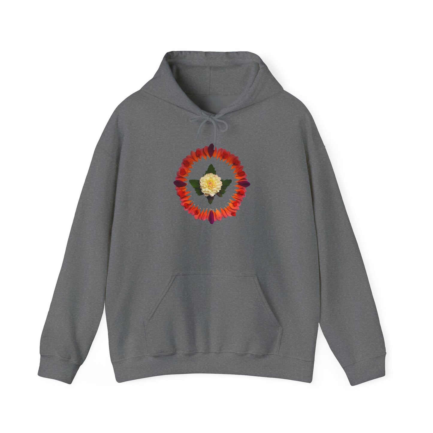 Ethically Grown Cotton Hoody (Summer Dahlias)