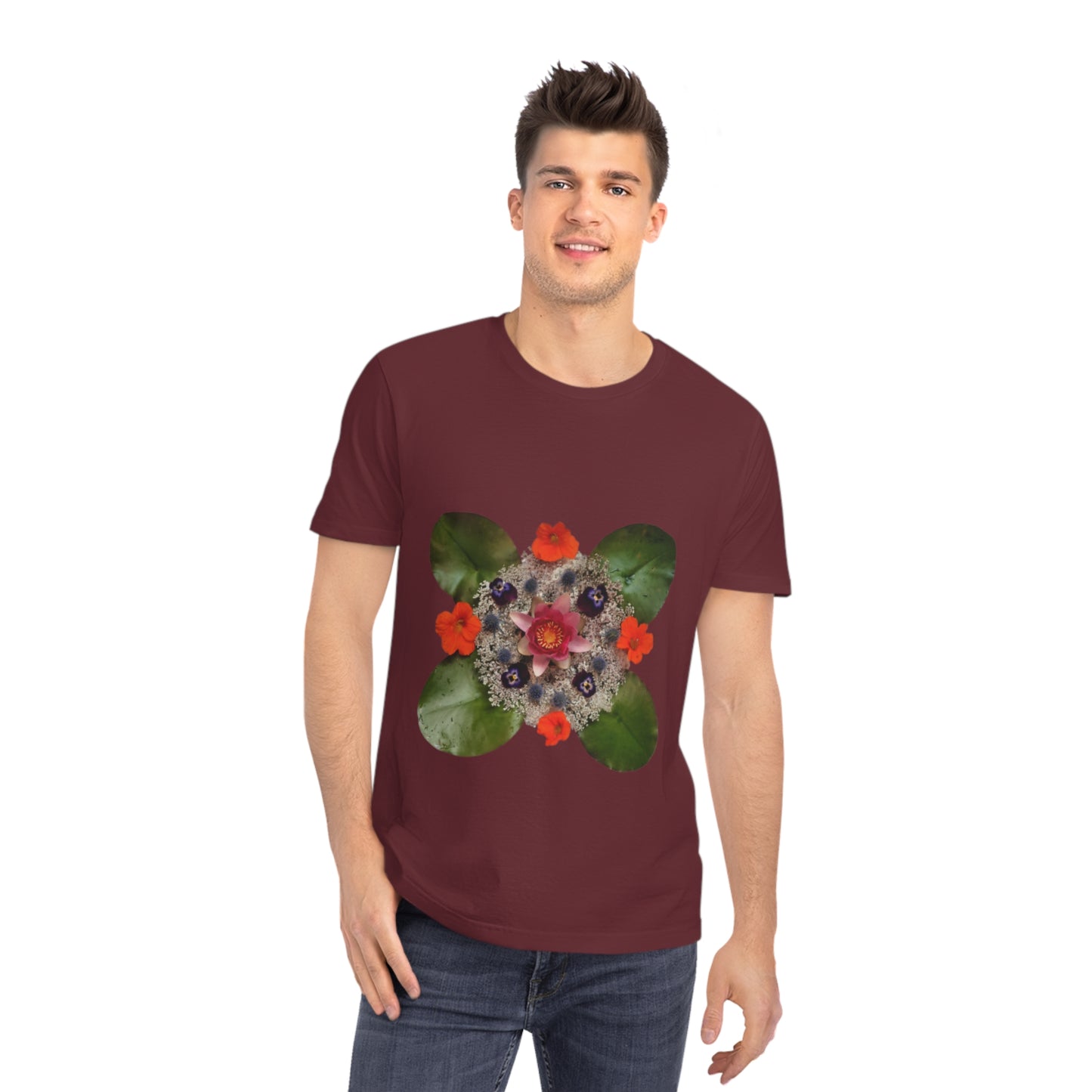 Unisex Mandala T-Shirt (Water Lily)