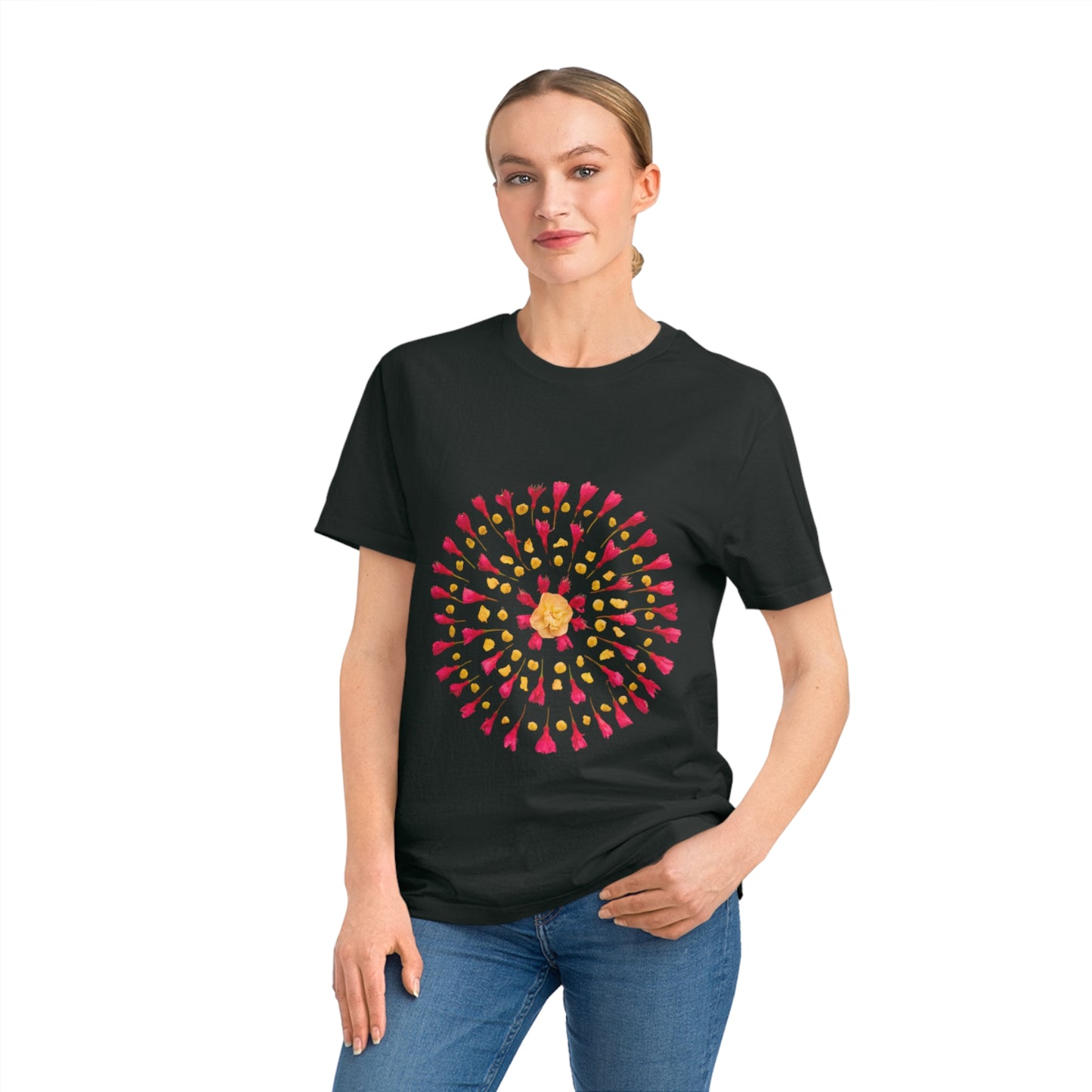 Unisex Mandala T-Shirt (Cherry Blossoms)