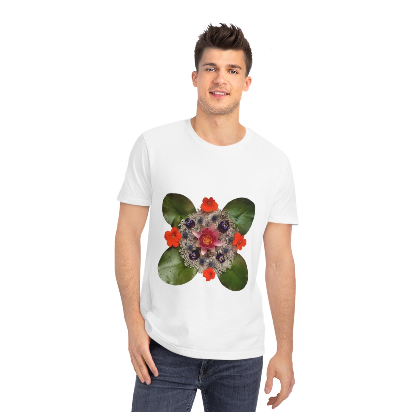 Unisex Mandala T-Shirt (Water Lily)