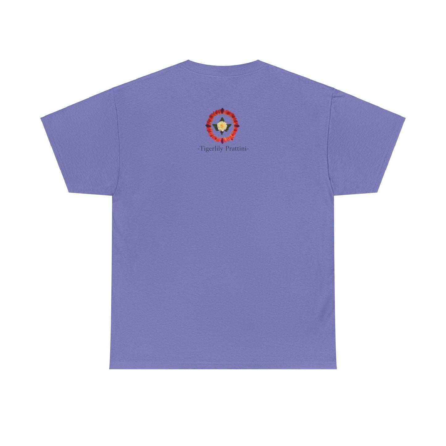 Heavy Cotton T-Shirt (Summer Dahlias)
