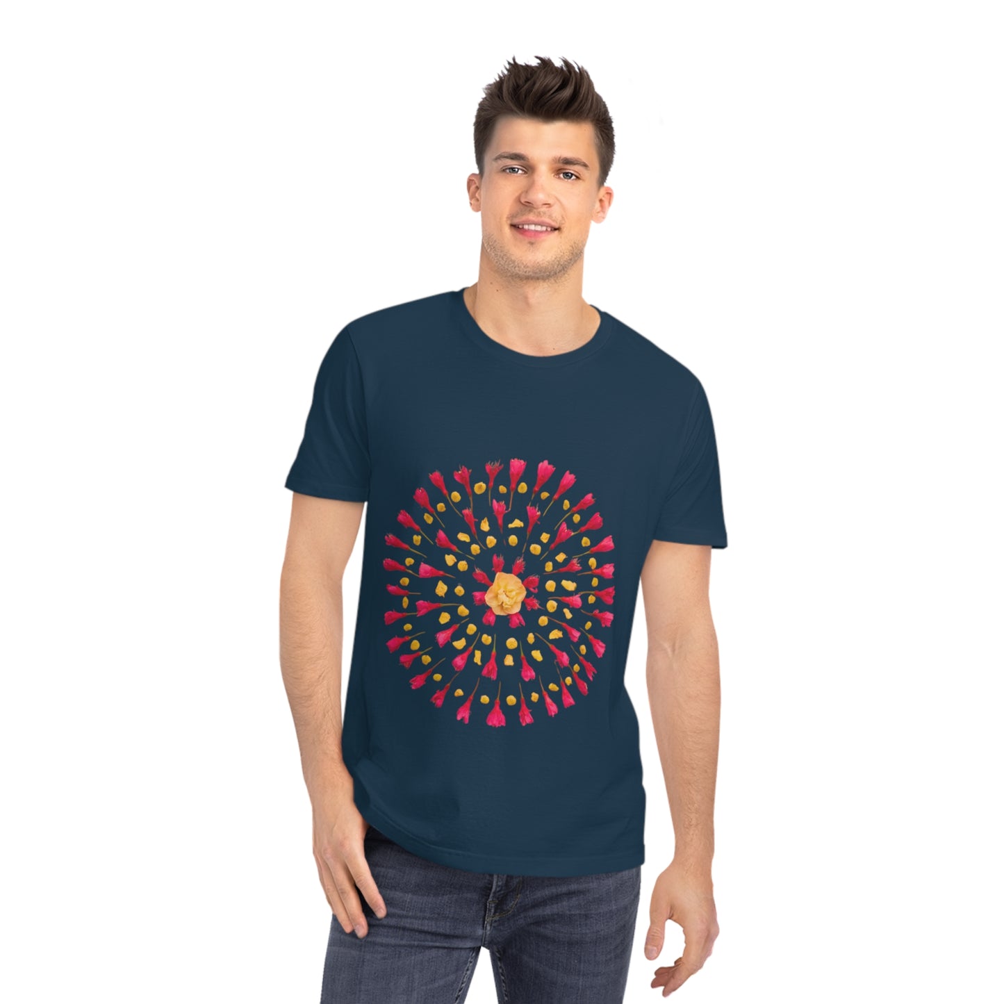 Unisex Mandala T-Shirt (Cherry Blossoms)