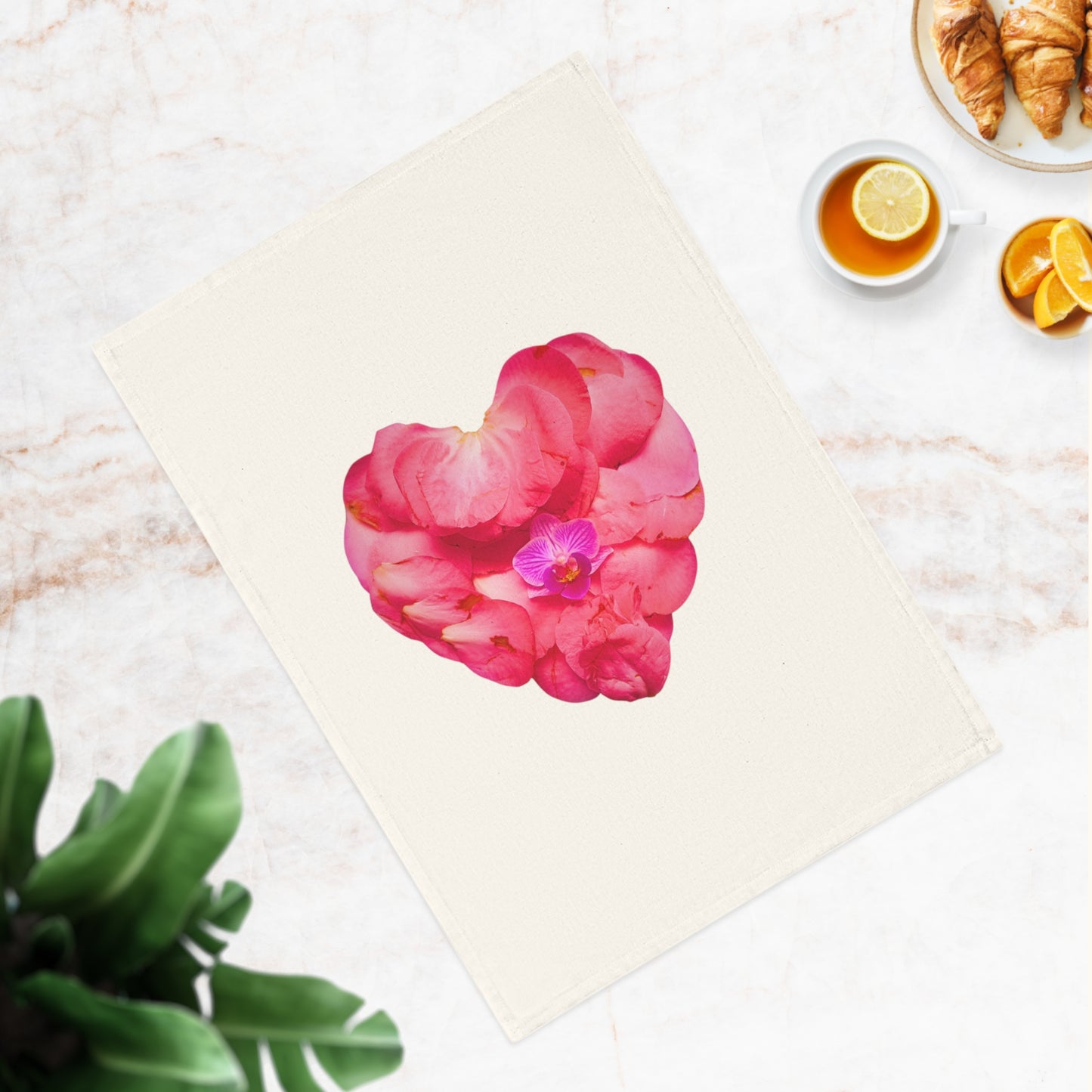 Tea Towel (Pink Camellia)