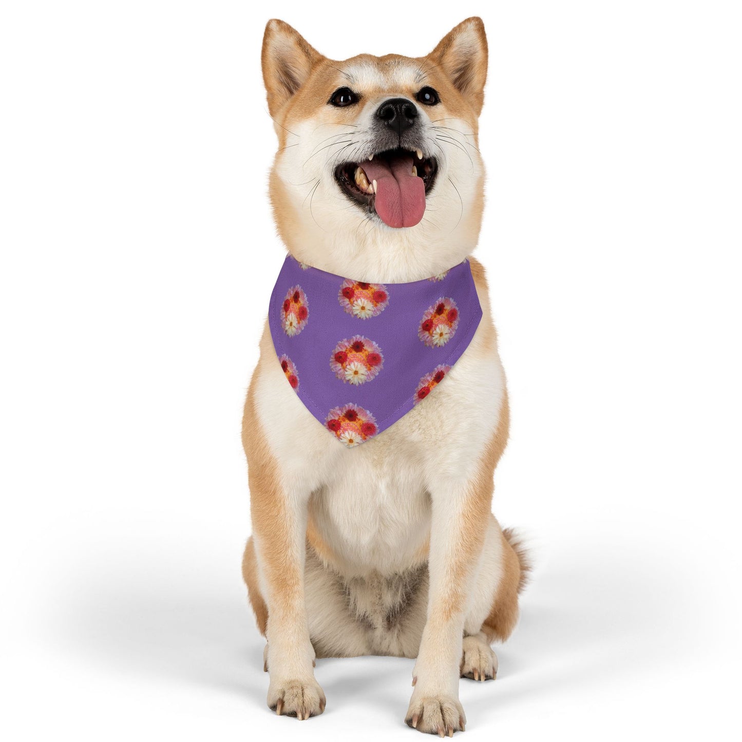 Pet Bandana Collar (Fiery Dahlias)