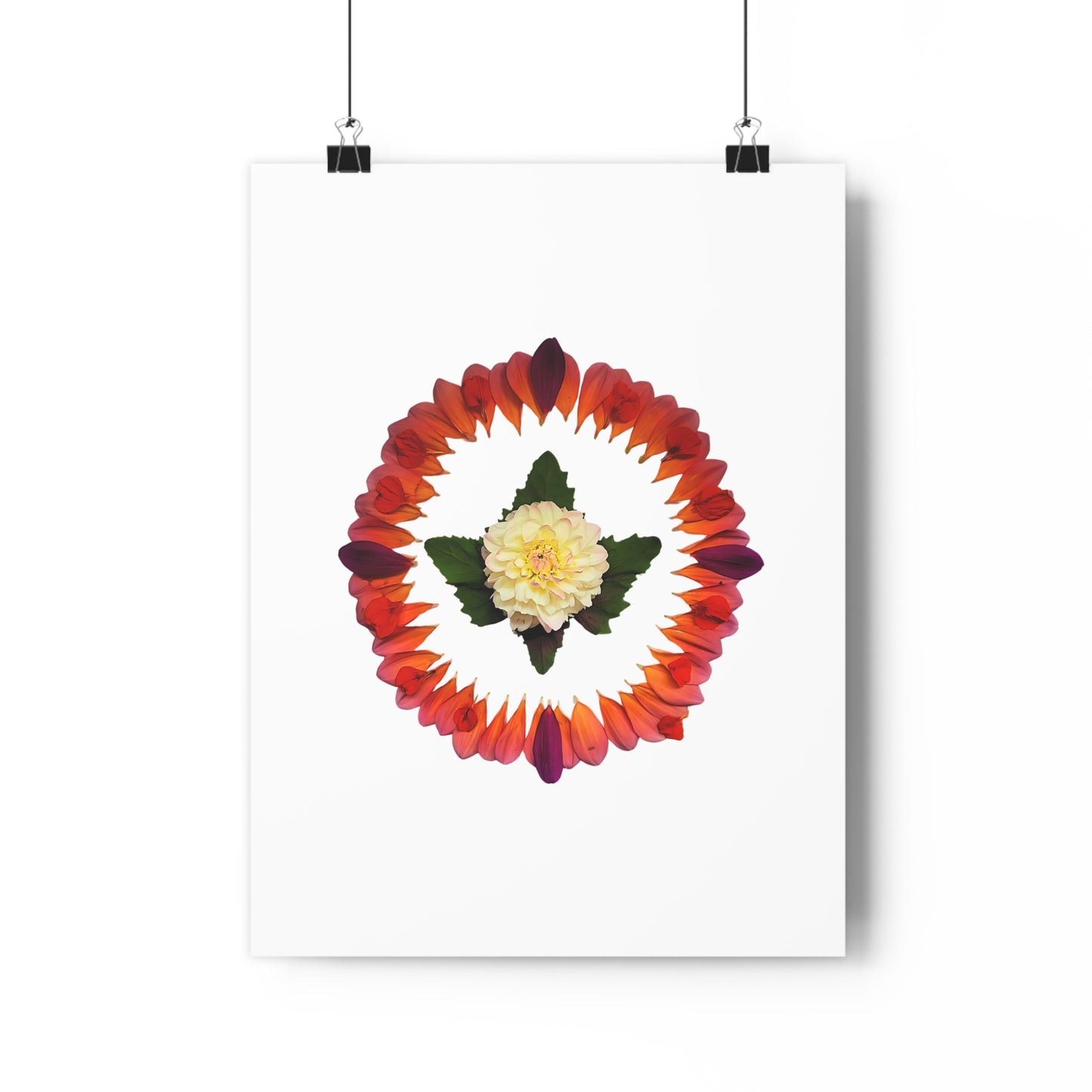Mandala Poster (Summer Dahlias)