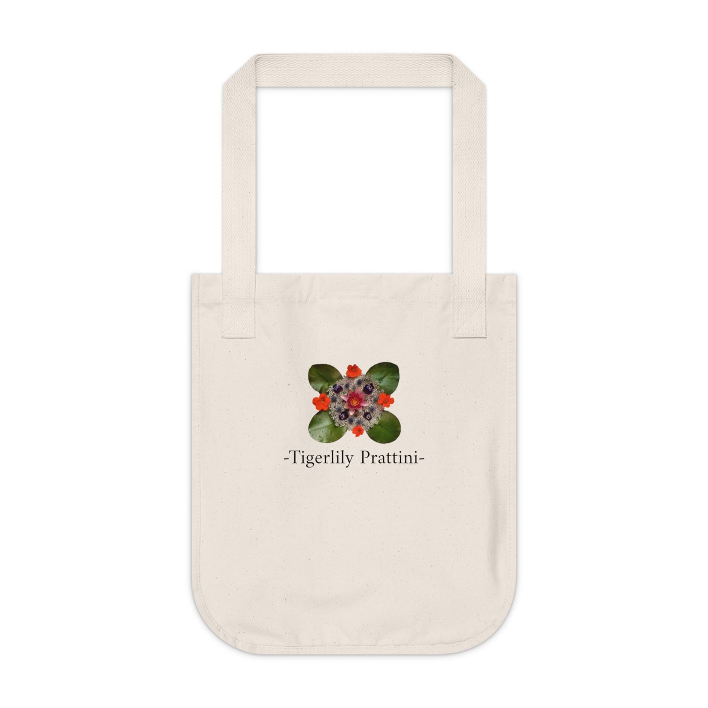Organic Canvas Tote Bag (Water Lily)