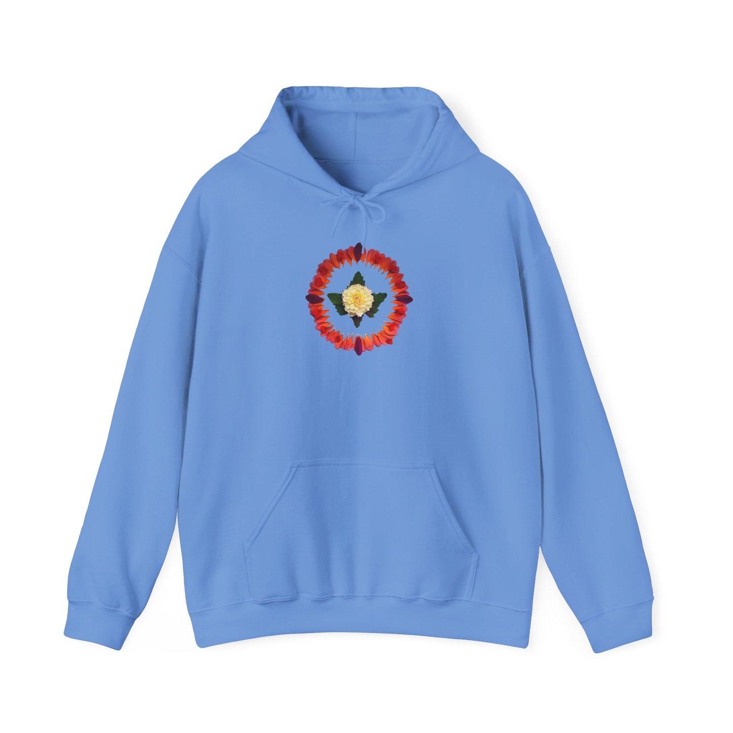 Ethically Grown Cotton Hoody (Summer Dahlias)