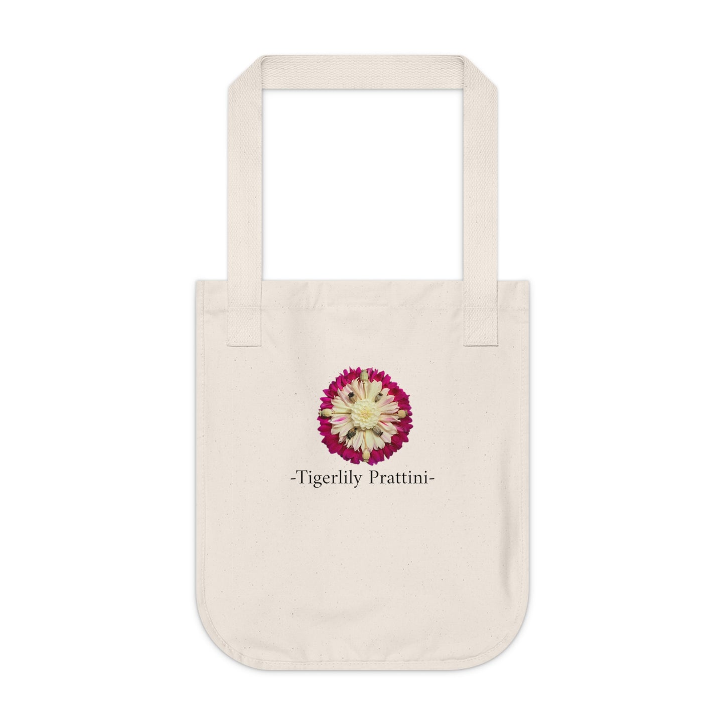 Organic Canvas Tote Bag (Summer Dahlias)