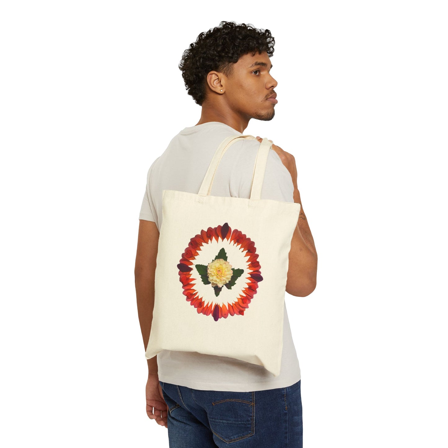 Canvas Tote Bag (Summer Dahlias)