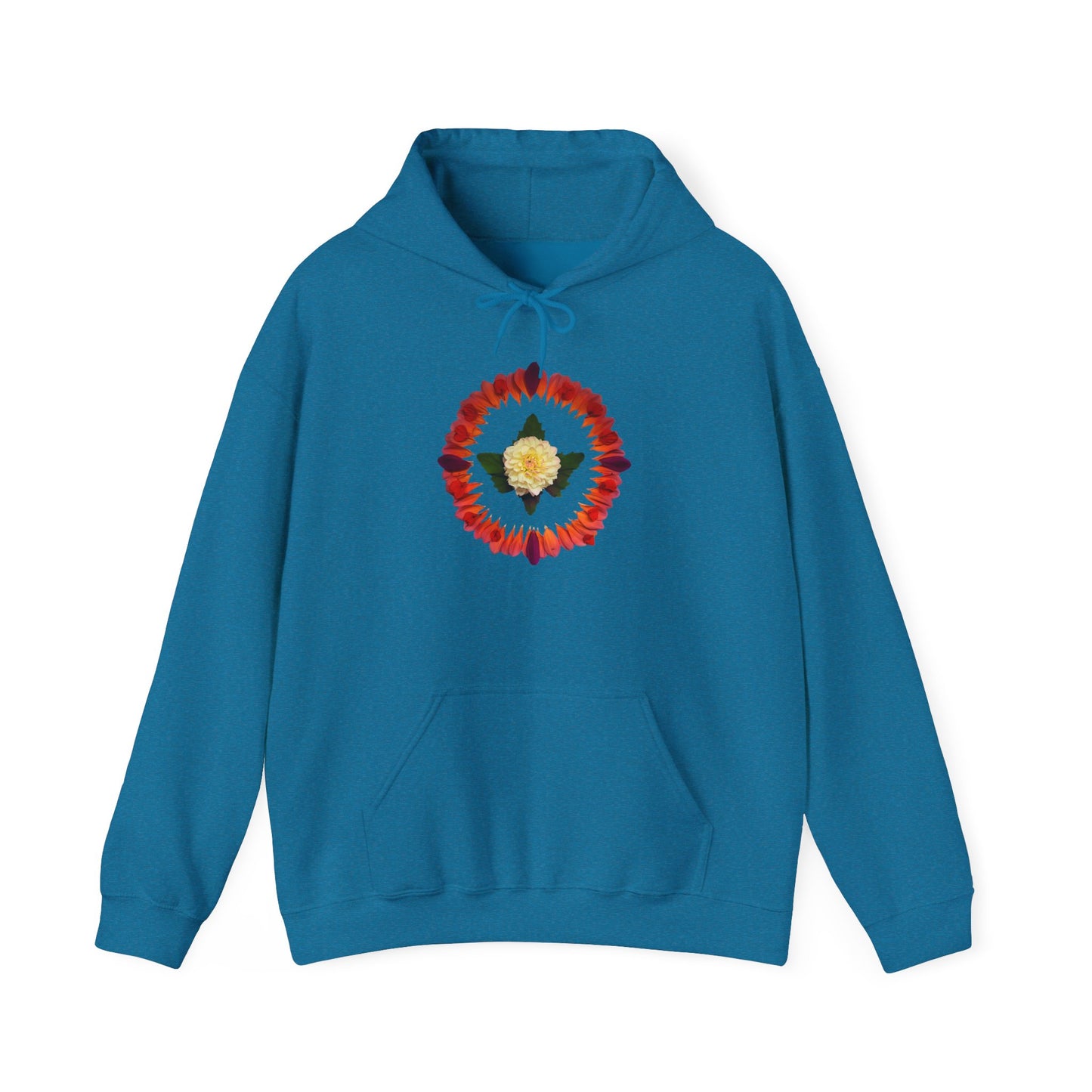 Ethically Grown Cotton Hoody (Summer Dahlias)