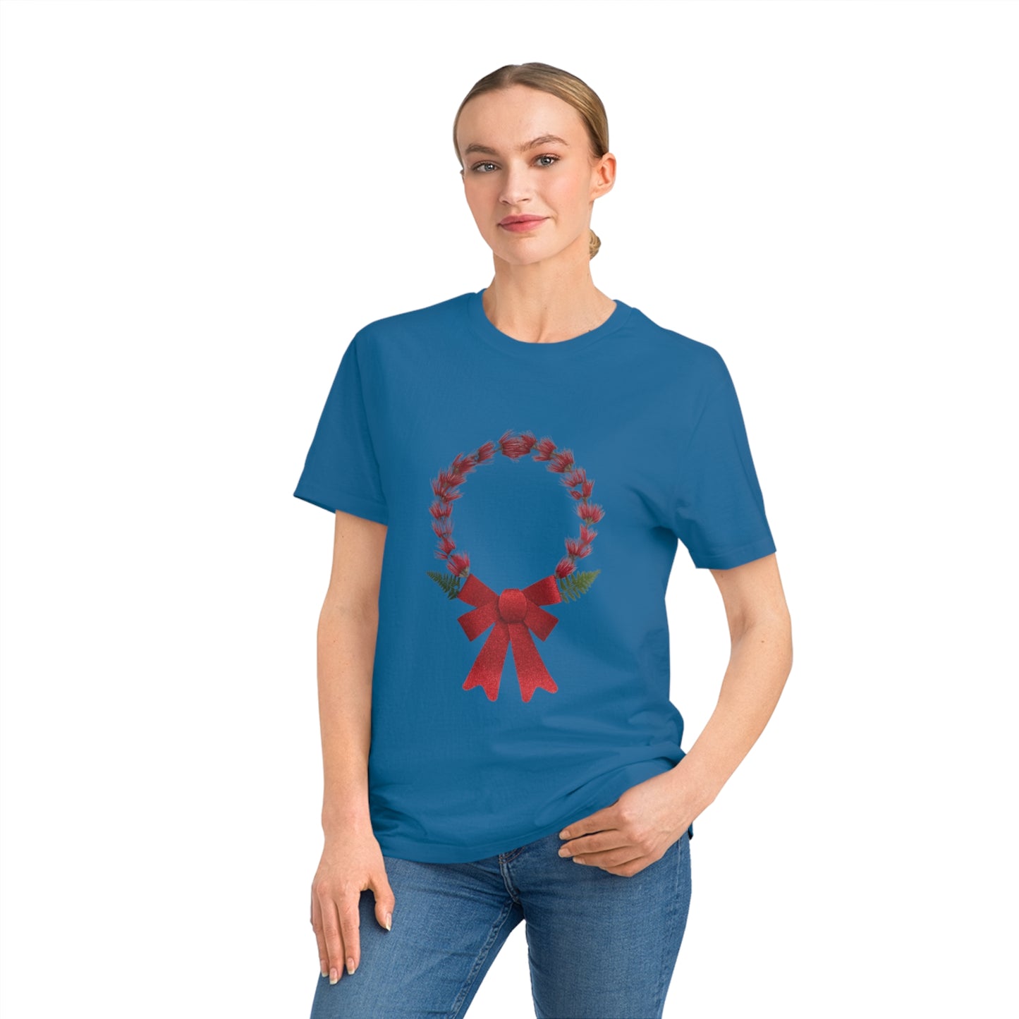 Unisex Mandala T-Shirt (Christmas Wreath)