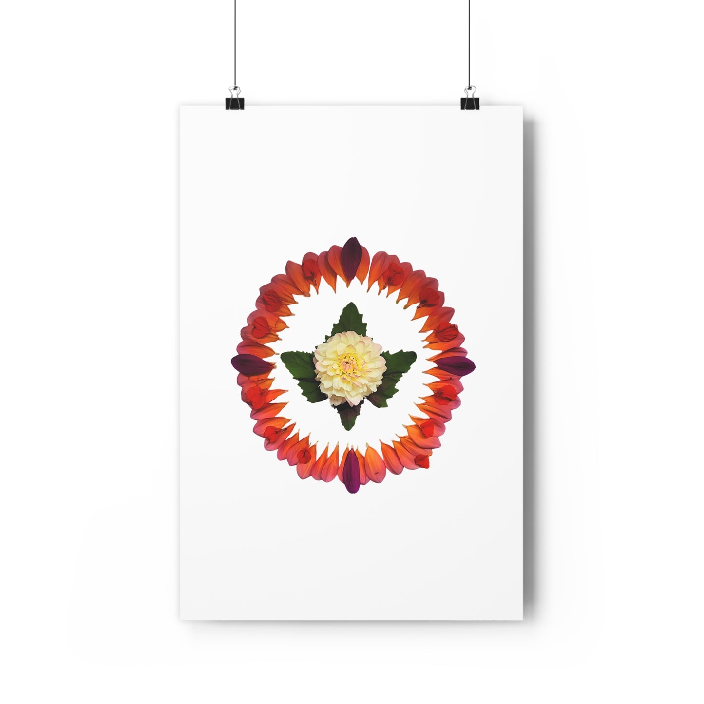 Mandala Poster (Summer Dahlias)