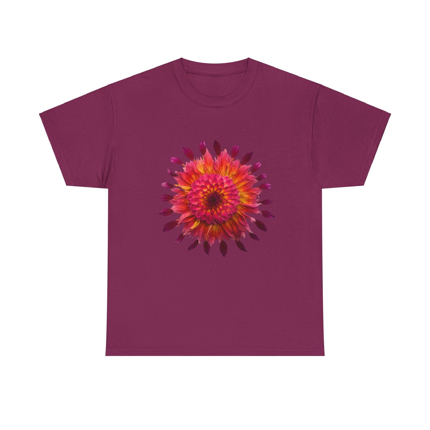 Heavy Cotton T-Shirt (Dahlia Extravaganza)