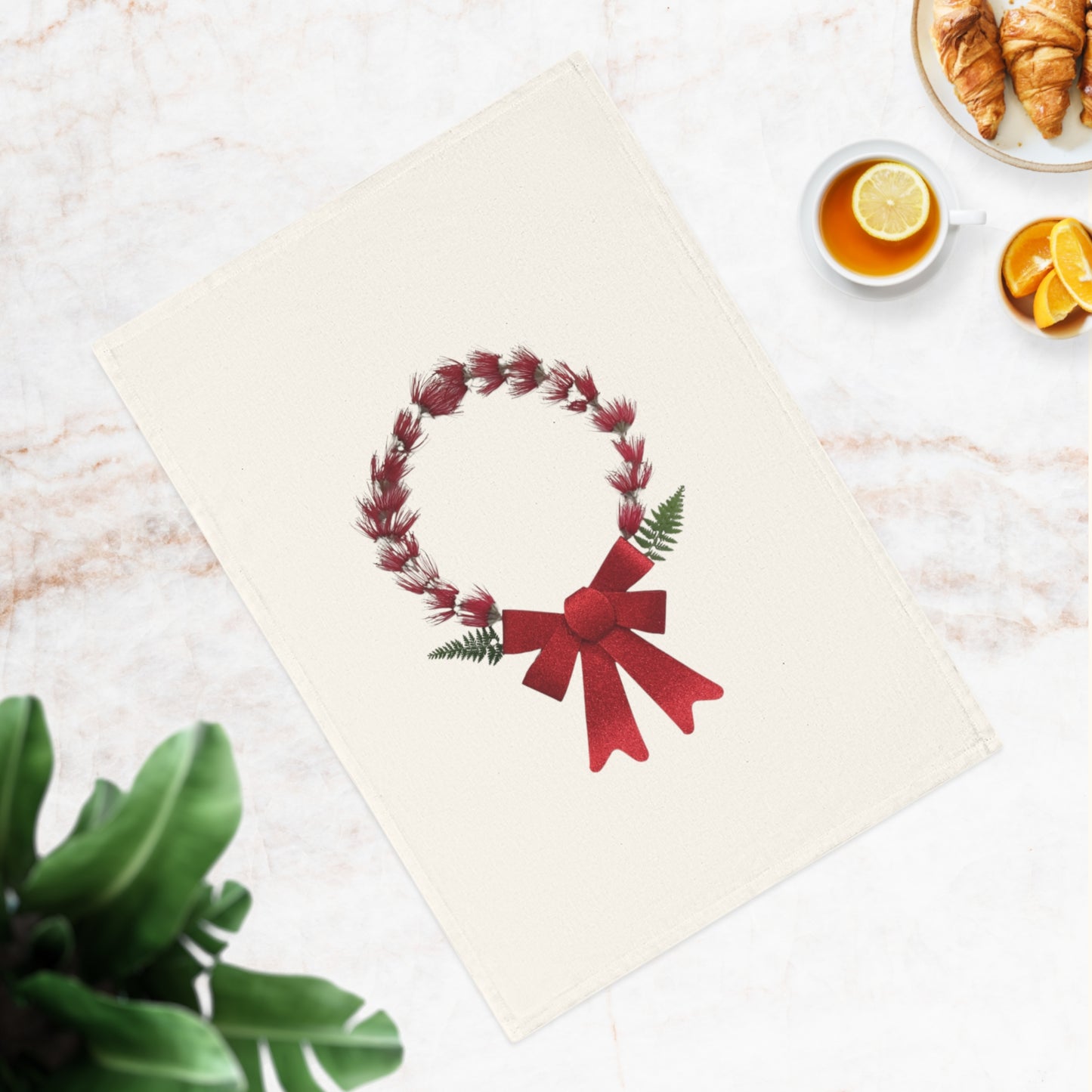 Tea Towel (Christmas Wreath)