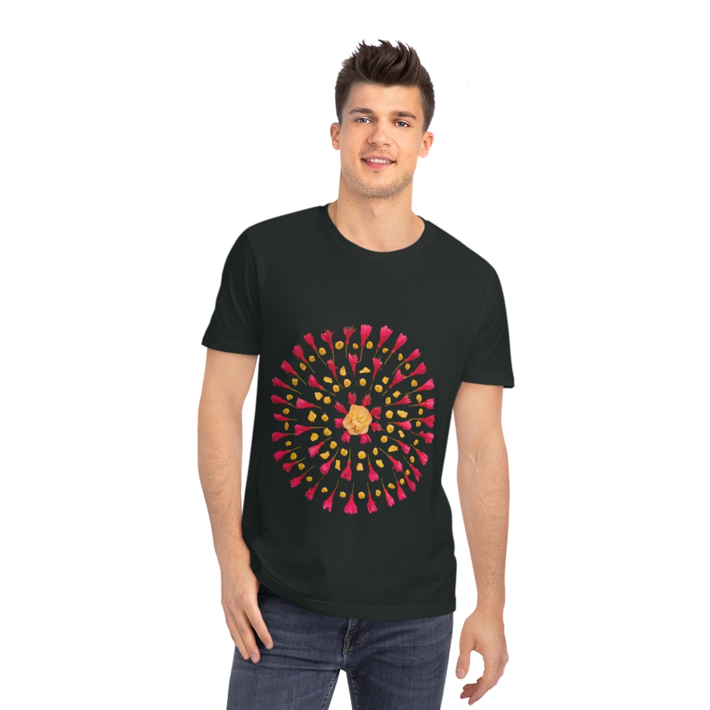Unisex Mandala T-Shirt (Cherry Blossoms)