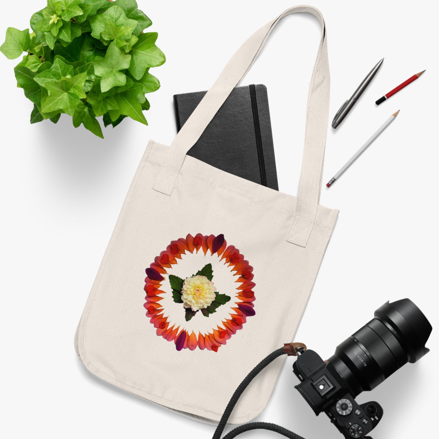 Organic Canvas Tote Bag (Magenta Spreen)