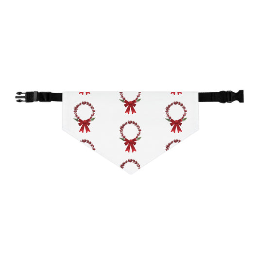 Pet Bandana Collar (Christmas Wreath)