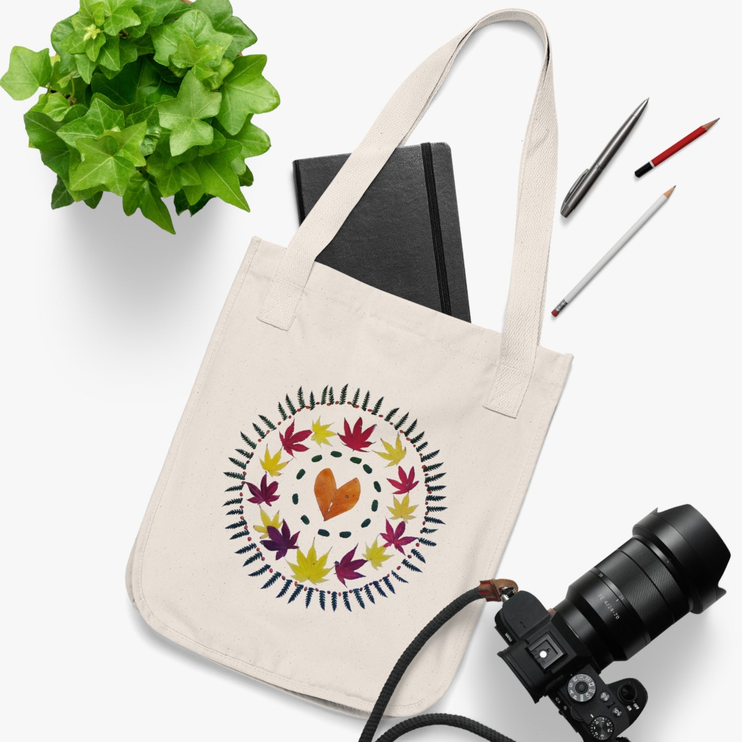 Organic Canvas Tote Bag (Transition to Winter)