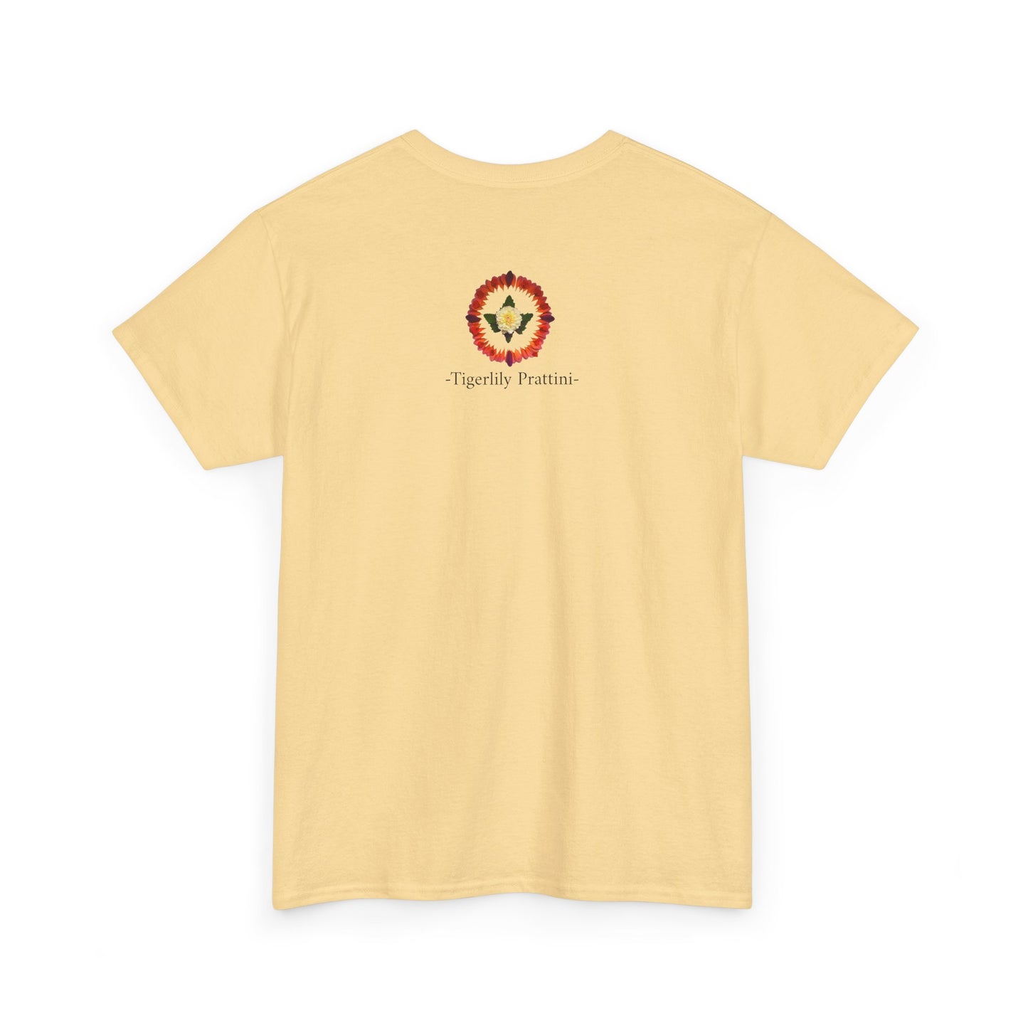 Heavy Cotton T-Shirt (Summer Dahlias)