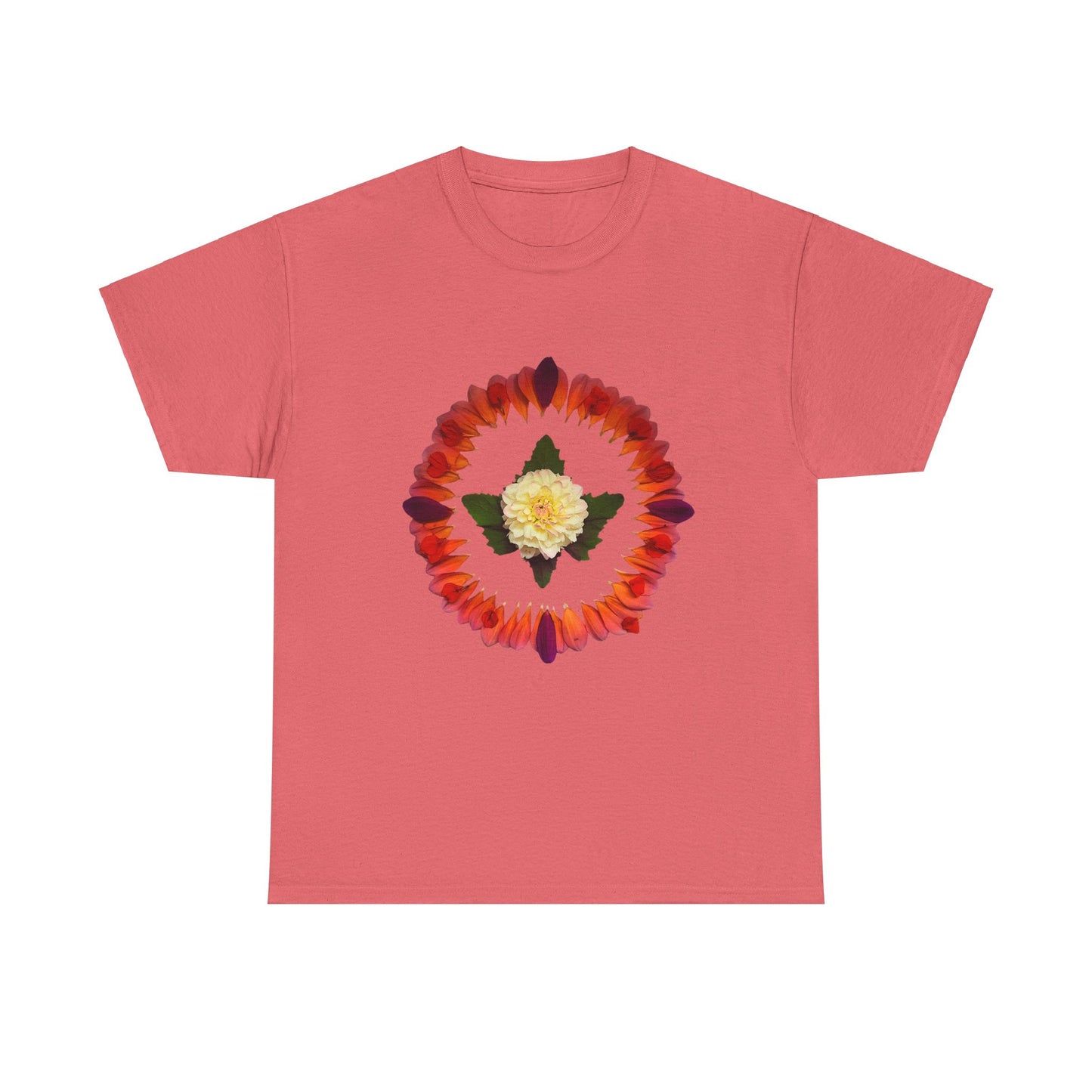 Heavy Cotton T-Shirt (Summer Dahlias)