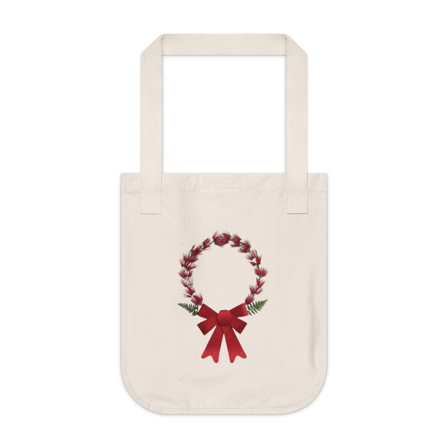 Organic Canvas Tote Bag (Christmas Wreath)