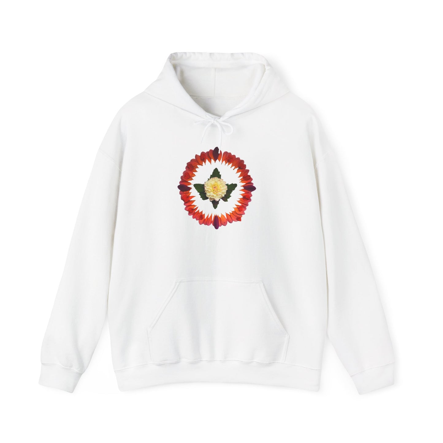 Ethically Grown Cotton Hoody (Summer Dahlias)