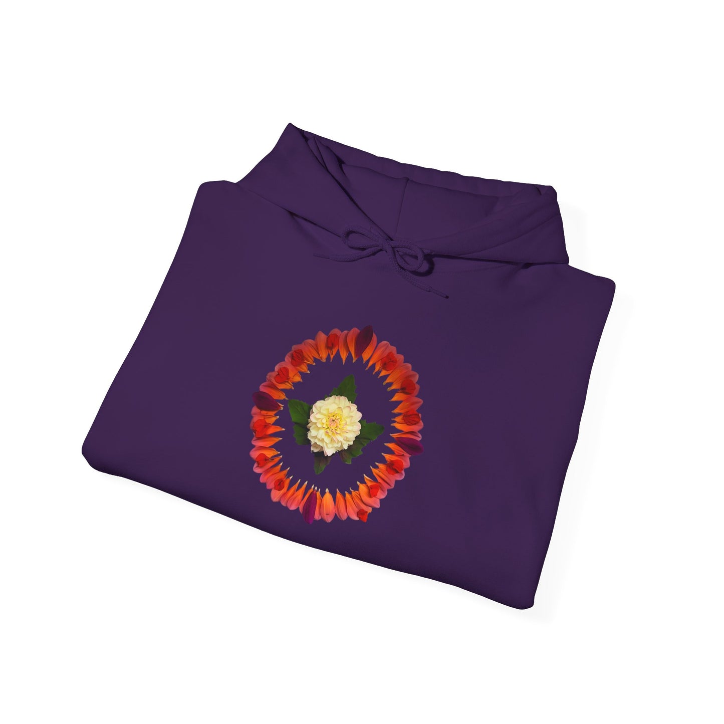 Ethically Grown Cotton Hoody (Summer Dahlias)
