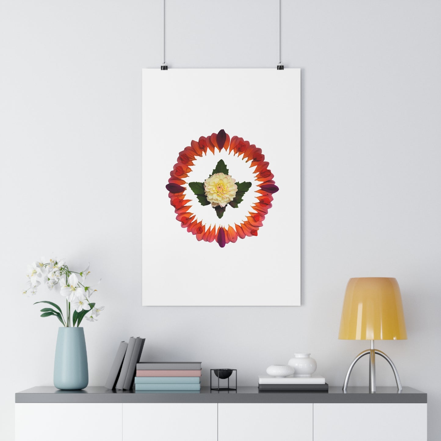 Mandala Poster (Summer Dahlias)