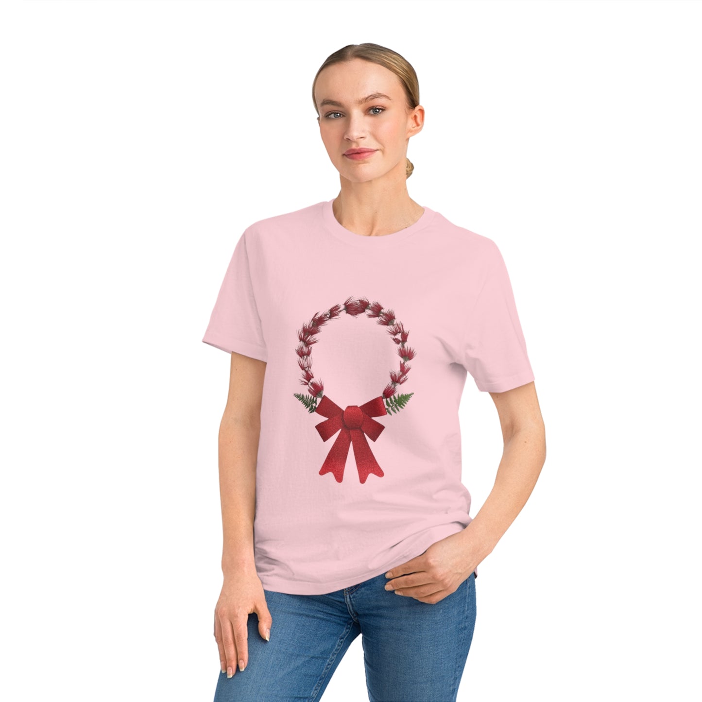 Unisex Mandala T-Shirt (Christmas Wreath)