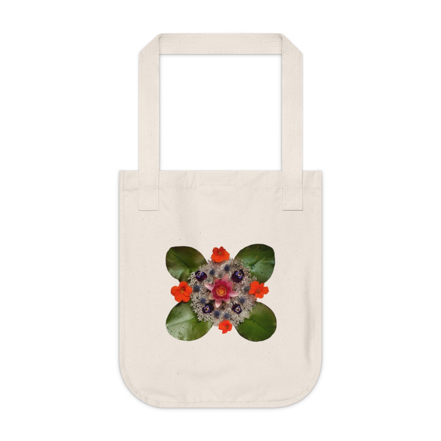 Organic Canvas Tote Bag (Water Lily)