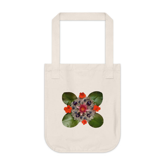 Organic Canvas Tote Bag (Water Lily)